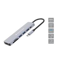 Conceptronic donn19g 7-in-1 usb 3.2 gen 1 docking station, hdmi, usb-a 3.0 x 3, sd, tf/microsd, 100w - thumbnail