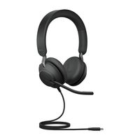 Jabra Evolve2 40 SE Headset Bedraad Hoofdband Oproepen/muziek USB Type-C Zwart - thumbnail