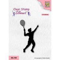 Nellie's Choice • silhouet clear stempels sports serie tennis player