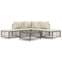 The Living Store Lounge set - Antraciet - Hoekbank- 72 x 72 x 66 cm - Middenbank- 72 x 70 x 66 cm - Tafel- 70 x 70 x 34 - thumbnail