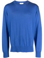 Officine Generale fine-knit cotton jumper - Bleu - thumbnail