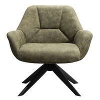 Fauteuil Mace - stof - olijfgroen - Leen Bakker