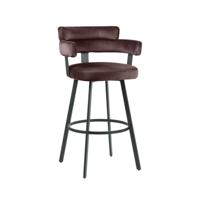 LABEL51 Barkruk Bardio - Taupe - Fluweel - Zithoogte 75