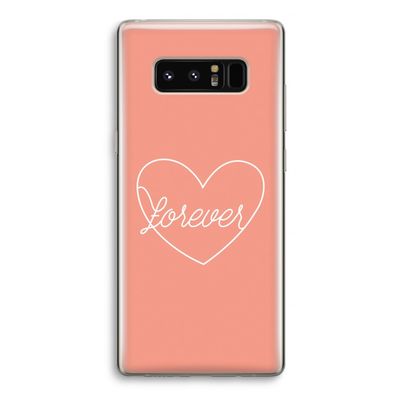 Forever heart: Samsung Galaxy Note 8 Transparant Hoesje