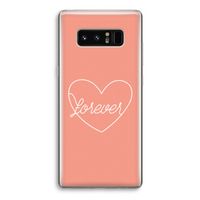Forever heart: Samsung Galaxy Note 8 Transparant Hoesje
