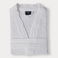 Badjas Mousseline Katoen - Wit - Dekbed-Discounter.nl