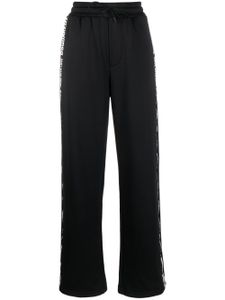 DSQUARED2 pantalon de jogging en coton à bandes logo - Noir