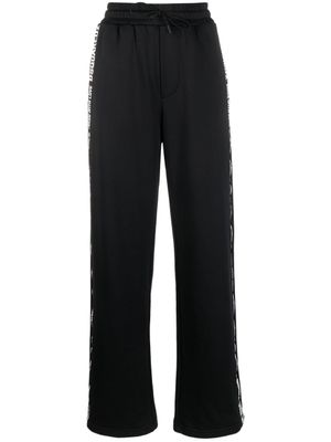 DSQUARED2 pantalon de jogging en coton à bandes logo - Noir