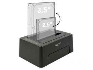 Delock 63957 USB Type-C 10 Gbps dockingstation voor 2 x SATA HDD/SSD met kloonfunctie