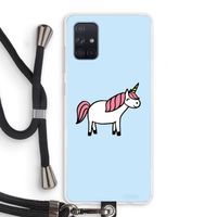 Eenhoorn: Samsung Galaxy A71 Transparant Hoesje met koord