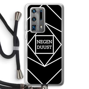 Negenduust geometrisch: Huawei P40 Pro Plus Transparant Hoesje met koord