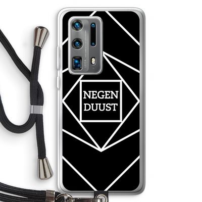 Negenduust geometrisch: Huawei P40 Pro Plus Transparant Hoesje met koord