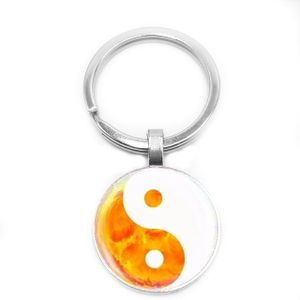 Sleutelhanger Yin Yang oranje - Sleutelhangers - Spiritueelboek.nl