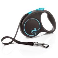 Flexi Automatische riem Black Design S 5 m, Blauw