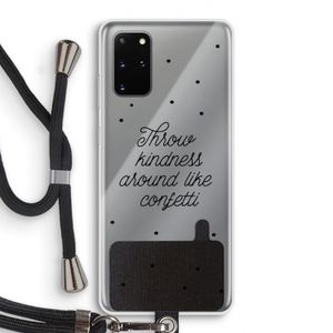 Confetti: Samsung Galaxy S20 Plus Transparant Hoesje met koord