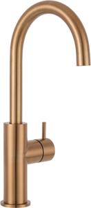 Qisani Flow wastafelkraan met c-uitloop copper