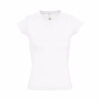 T-shirt - wit - V-hals - 100% katoen - slim fit - dames shirts T-shirt - wit - V-hals - 100% katoen - slim fit - dames shirts