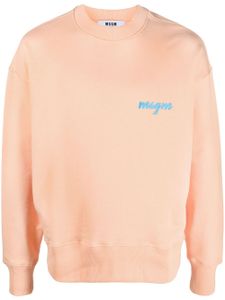 MSGM sweat à imprimé palmier - Orange