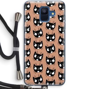 Kat: Samsung Galaxy A6 (2018) Transparant Hoesje met koord