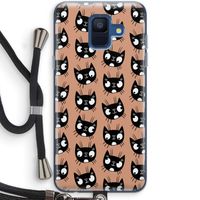 Kat: Samsung Galaxy A6 (2018) Transparant Hoesje met koord