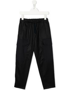 Emporio Armani Kids pantalon à taille à lien de resserrage - Bleu