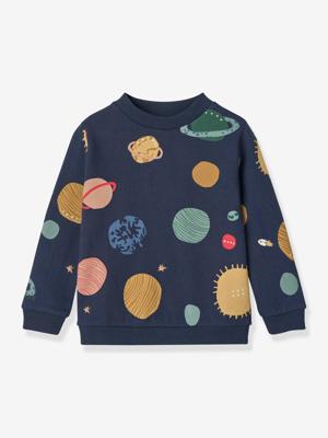 Thora bedrukte sweater marineblauw