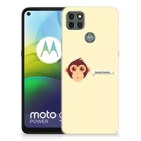 Motorola Moto G9 Power Telefoonhoesje met Naam Monkey - thumbnail