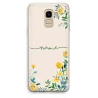 Gele bloemen: Samsung Galaxy J6 (2018) Transparant Hoesje