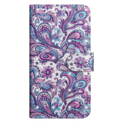 iPhone 7 Plus & 8 Plus horizontaal Kleurrijk 3D fantasie patroon PU leren Flip Hoesje met houder draagriem en opbergruimte voor pinpassen & geld