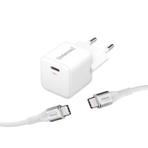 Intenso W30C + C315C USB-oplader Binnen Uitgangsstroom (max.) 3 A Aantal uitgangen: 1 x USB-C GaN, USB Power Delivery (USB-PD)