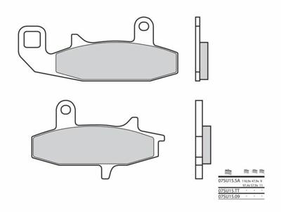 BREMBO Remblokken, voor de moto, Road Organisch 07SU1509