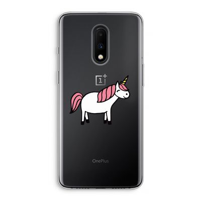 Eenhoorn: OnePlus 7 Transparant Hoesje