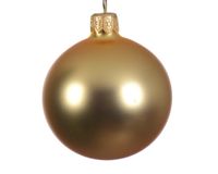 Kerstbal glas mat d7 cm lichtgoud 6st - Decoris