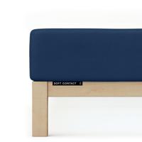 Schlafgut Schlafgut Soft Contact Jersey Flanel Hoeslaken M - 120x200 - 130x200 570 Blue Deep