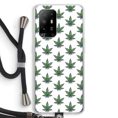Weed: Oppo A95 5G Transparant Hoesje met koord