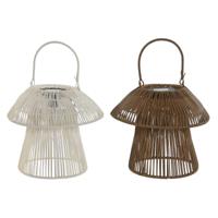 Zonnelamp Home ESPRIT Wit Bruin 31 x 31 x 30 cm (2 Stuks)
