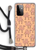 Kameel: Samsung Galaxy A72 5G Transparant Hoesje met koord