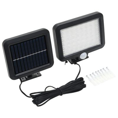 vidaXL Solarlamp met bewegingssensor LED-lichten wit
