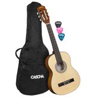 Cascha HH 2354 Student Series klassieke gitaar 1/2 + gigbag + plectrums - thumbnail