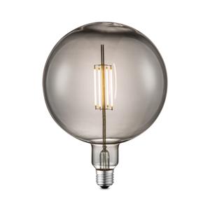 Edison Vintage E27 LED filament lichtbron Carbon | G180 Ovaal | Retro LED lamp | 18/18/23cm | Rook | geschikt voor E27 fitting | Dimbaar | 4W 120lm 1800K | warm wit licht