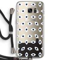 Eyes pattern: Samsung Galaxy S7 Edge Transparant Hoesje met koord