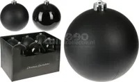 Kerstbal Plastic Ø14cm Zwart Assorti 1st Kerstbal Plastic Ø14cm Zwart Assorti 1st