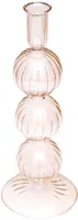 Vondels kandelaar glas bubble 9x25cm luster amber