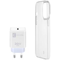 Cellularline Starter Kit Charger+Case USB-oplader 20 W 1x USB-C USB PD Transparant, Wit