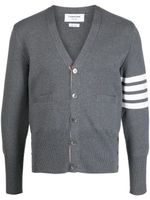 Thom Browne cardigan à détail 4 bandes signature - Gris