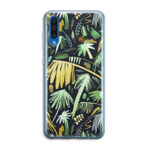 Tropical Palms Dark: Samsung Galaxy A50 Transparant Hoesje