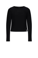 NoBell winter top meisjes - zwart - Kobra - rib, split op achterkant