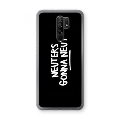 Neuters (zwart): Xiaomi Redmi 9 Transparant Hoesje
