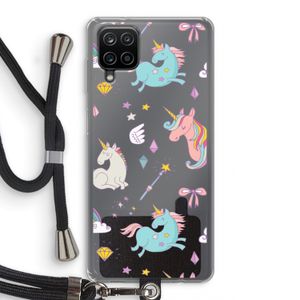 Fantasiewereld: Samsung Galaxy A12 Transparant Hoesje met koord