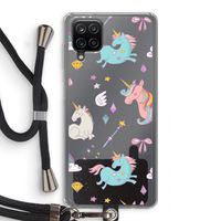 Fantasiewereld: Samsung Galaxy A12 Transparant Hoesje met koord